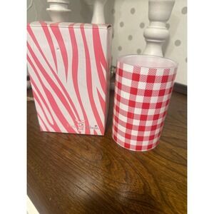 Pink Zebra Red Picnic Warming Shade ONLY Gingham Checkered Glass Red White